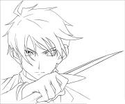 Coloriage Elev&eacute; assassin de la manga Assassination Classroom