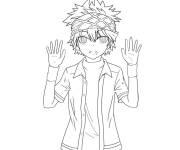Coloriage Itona Horibe en noir et blanc