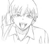 Coloriage et dessins gratuit Karma Akabane dessin&eacute; &agrave; la main à imprimer