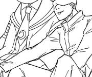 Coloriage Korosensei et Satoru Gojo