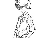 Coloriage et dessins gratuit L'&eacute;l&eacute;gante Shiota Nagisa à imprimer