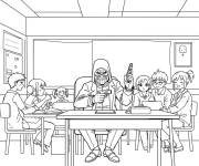 Coloriage La classe de la manga assassination class