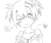 Coloriage et dessins gratuit La mignonne Nagisa Shiota à imprimer