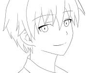 Coloriage Le beau &eacute;l&egrave;ve Karma Akabane