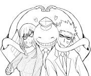 Coloriage et dessins gratuit Les coll&egrave;gues de la manga Assassination Classroom à imprimer