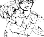 Coloriage Nagisa Shiota et Karma Akabane de Assassination Classroom