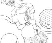 Coloriage Nagisa Shiota triste