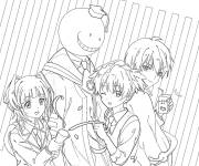 Coloriage Personnages de l'anime Assassination Classroom