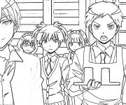 Coloriage Sc&egrave;ne de manga Assassination Classroom