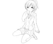 Coloriage Touka Yada de Assassination Classroom