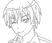 Coloriage Visage de Akabane Karuma