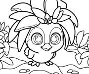 Coloriage B&eacute;b&eacute; oiseau Javan