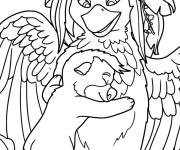 Coloriage C&acirc;lin de Ollie et Ivy