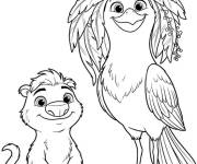 Coloriage Deux personnages mignons Ollie et Ivy