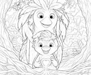 Coloriage H&eacute;ros du Aventures crois&eacute;es