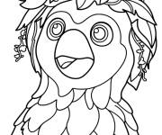 Coloriage Ivy avec une couronne de feuilles d&eacute;corative