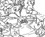 Coloriage Ivy et Ollie contemplent leurs reflets &eacute;chang&eacute;s