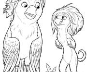 Coloriage Ivy et Ollie &eacute;changent les corps
