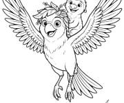 Coloriage Ivy et Ollie en volant