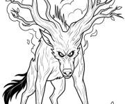 Coloriage Loup de feu du film Swapped