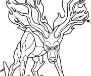 Coloriage M&eacute;chant loup de feu