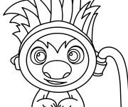 Coloriage Oliie pr&ecirc;t &agrave; nager