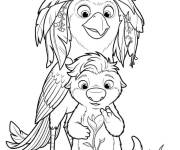 Coloriage Ollie et Ivy de Aventures crois&eacute;es