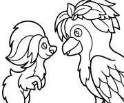 Coloriage Ollie et Ivy face &agrave; face