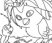 Coloriage Ollie et Ivy observent la nature