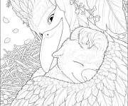 Coloriage Ollie et Ivy s'embrassent