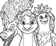 Coloriage Ollie, Ivy et Firewolf