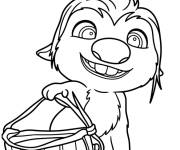 Coloriage Ollie kawaii de Aventures crois&eacute;es