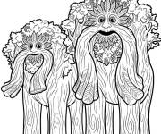 Coloriage Parents Dzy du film Aventures crois&eacute;es