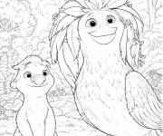 Coloriage Sc&egrave;ne de Ollie And Ivy ensemble