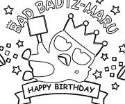 Coloriage Anniversaire de Badtz Maru