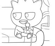 Coloriage Badtz Maru aime les jeux vid&eacute;os 