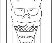 Coloriage Badtz Maru comme cornet de glace