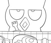 Coloriage Badtz Maru dans un restaurant de ramen