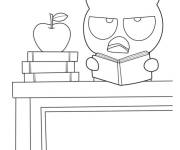 Coloriage Badtz Maru en classe