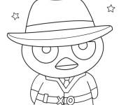 Coloriage Badtz Maru en d&eacute;tective