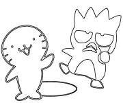 Coloriage Badtz Maru et Hana Maru
