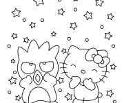 Coloriage Badtz-Maru et Hello Kitty