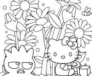 Coloriage Badtz-Maru et Hello Kitty de Sanrio