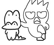 Coloriage Badtz Maru et son ami Alligator