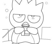 Coloriage et dessins gratuit Badtz Maru joue aux jeux vid&eacute;o à imprimer