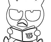 Coloriage Badtz Maru qui aime la lecture
