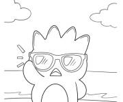 Coloriage Badtz Maru sur la plage