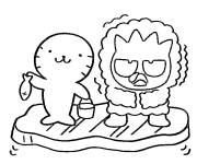 Coloriage Hana Maru et Badtz Maru de Sanrio