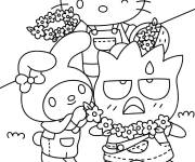 Coloriage Les aventures de Badtz-Maru, Hello Kitty et My Melody