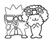 Coloriage Les deux amis Badtz Maru et Hana Maru
